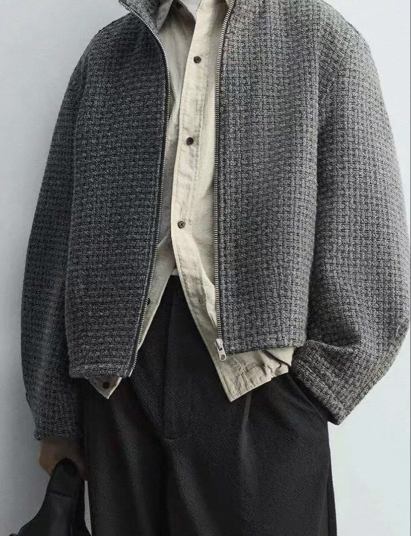 Mens Gray Tweed Zara Jacket (Category: Coats, Jackets and Outerwear) located in Caloocan City. Submitted by greenboxpackaging (Listing ID 1446992920, Image 1). Description: Brandnew Mens Zara Jacket. Best fit M-L. No haggling please, will give discount if you buy 2-3 items on my list. Thank you.