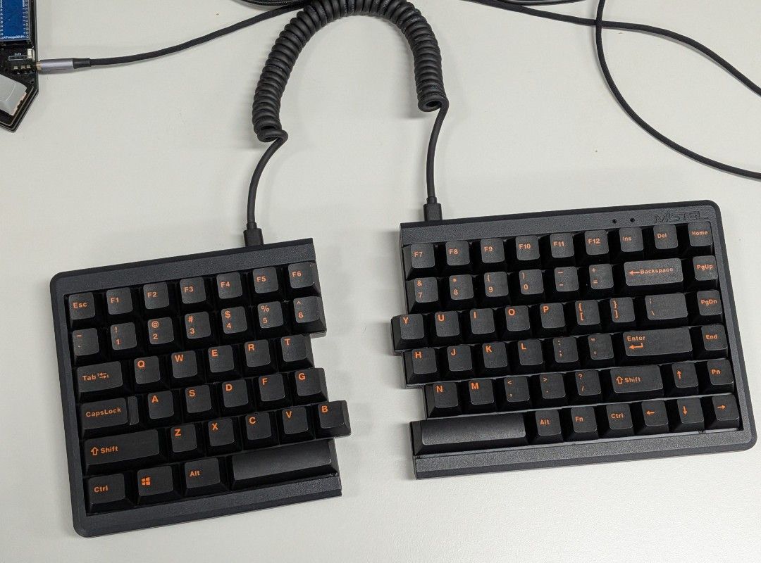 Mistel Split Ergonomic Keyboard with Coiled Cable
