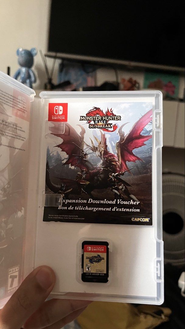 Monster Hunter Rise + Sunbreak Expansion Nintendo Switch Game (Category: Nintendo) located in Taguig. Submitted by townymanalaysay (Listing ID 1446938818, Image 2). Description: For Sale MH Rise:Sunbreak 1.5k only ‼️ Issue - 17 digit DLC code, need to contact capcom for code replacement. RFS - Decluttering - Monster Hunter Rise + Sunbreak for Nintendo Switch - Includes base game and Sunbreak expansion voucher - Game card and voucher are inside th
