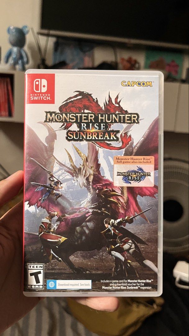 Monster Hunter Rise + Sunbreak Expansion Nintendo Switch Game (Category: Nintendo) located in Taguig. Submitted by townymanalaysay (Listing ID 1446938818, Image 1). Description: For Sale MH Rise:Sunbreak 1.5k only ‼️ Issue - 17 digit DLC code, need to contact capcom for code replacement. RFS - Decluttering - Monster Hunter Rise + Sunbreak for Nintendo Switch - Includes base game and Sunbreak expansion voucher - Game card and voucher are inside th