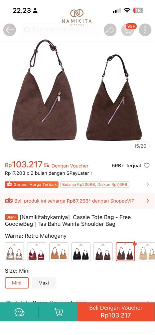 Namikita Tas warna coklat (Kategori: Tas & Dompet Wanita) berada di Jakarta Selatan. Dikirim oleh lemarinyacipaw (ID iklan 1447076059, Gambar 1). Deskripsi: .