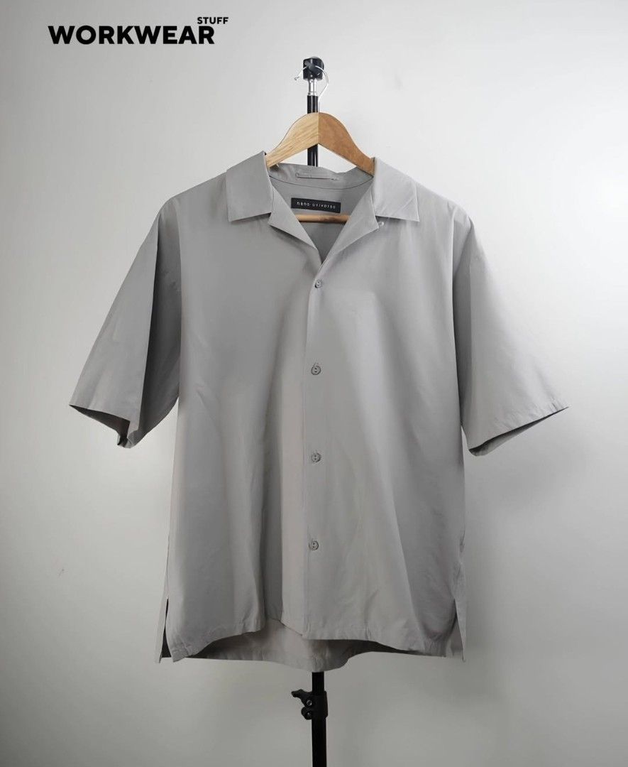 Nano Universe Open collar shirt (Category: Tshirts & Polo Shirts ) located in Davao. Submitted by workwear_stuff (Listing ID 1447081580, Image 1). Description: Nano Universe Open collar shirt Condition 9.5/10 Color Rate 9.5/10 Width 24 Length 28 M - 450.
