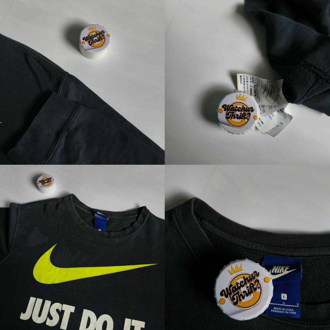 Nike JDI Crewneck Sweatshirt (Category: Coats, Jackets and Outerwear) located in Manapla. Submitted by gentleturtle_3dc683 (Listing ID 1447049706, Image 2). Description: 👕 Nike JDI Crewneck Sweatshirt 💵 Price: ₱149 📏 Size: M - L (20 x 26 ½) ✅ Color Rate: 9 or better 🚨 Condition: Great 👀 Issue/s: PM 📌 Note: This is a pre-loved thrifted item. Brand shown is part of the original tag/logo. 💬 Message us for inquiries!.