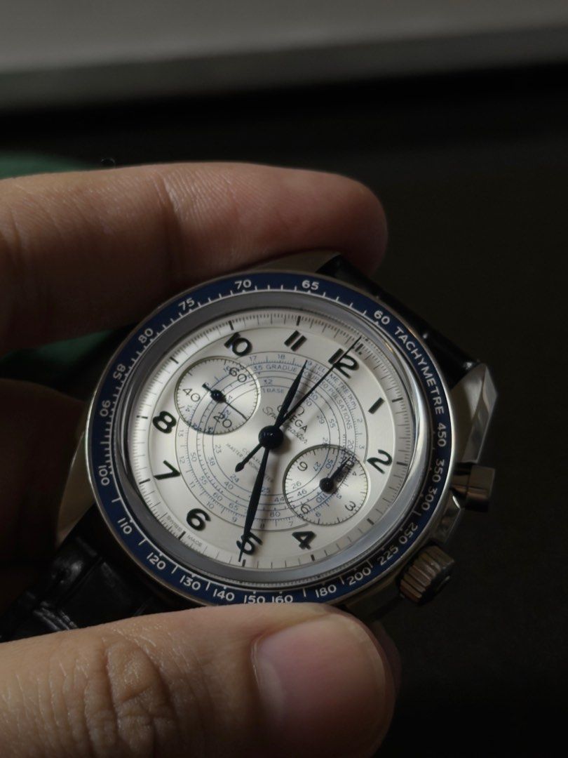 Omega Speedmaster Chronoscope (Category: Luxury Watches) located in Manila. Submitted by luxxemann (Listing ID 1446971807, Image 1). Description: - 2025 Omega Speedmaster chronoscope - Striking Silver Dial with Blue Accents - Comfortable Black Leather Strap - Comes with a Protective Green Watch Pouch - Ideal addition for any watch collector - Open for authentication.