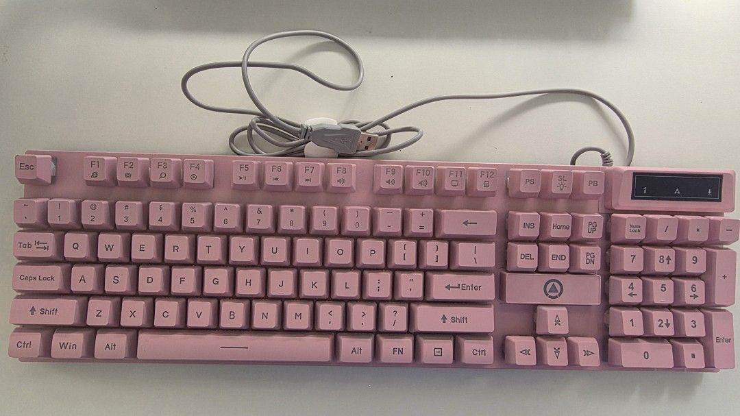 Pink Mechanical Gaming Keyboard with Backlight