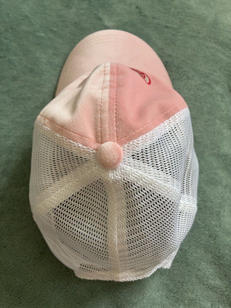 Pink Velvet "Gentlewoman" Trucker Cap (Category: Hats & Beanies) located in Sungai Buloh. Submitted by yourstrulyelly (Listing ID 1446989921, Image 2). Description: MEASUREMENTS (IN INCHES) 5" (cap height) / 3.5" (front panel width) : 4.5" (side panel width) /2.2 - 3.9" (back panel width) cap circumference: 18-19" ‼️Kindly PM me first for confirmation & payment. Thank you.‼️ - Pink velvet cap - "Gentlewoman" brand embroidery - White mesh back - A