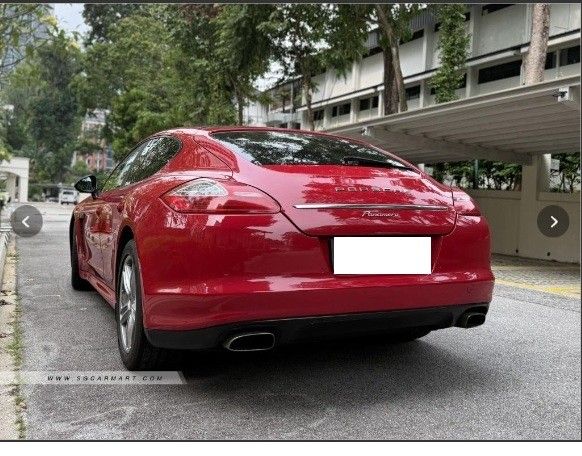 Porsche Panamera 3.6 PDK (A) (Category: Used Cars) located in Singapore. Submitted by leji.john (Listing ID 1446917661, Image 3). Description: Features Powered by 3.6L V6 engine producing 300bhp and 400nm torque, 7 speed PDK transmission, 0-100 in 6.3s, fuel consumption 10.8l/km, 80L fuel tank View specs of the Porsche Panamera (2009-2013) Accessories Electric memory seats, android player, powerlift tailgate, electric brake, multi function steeri