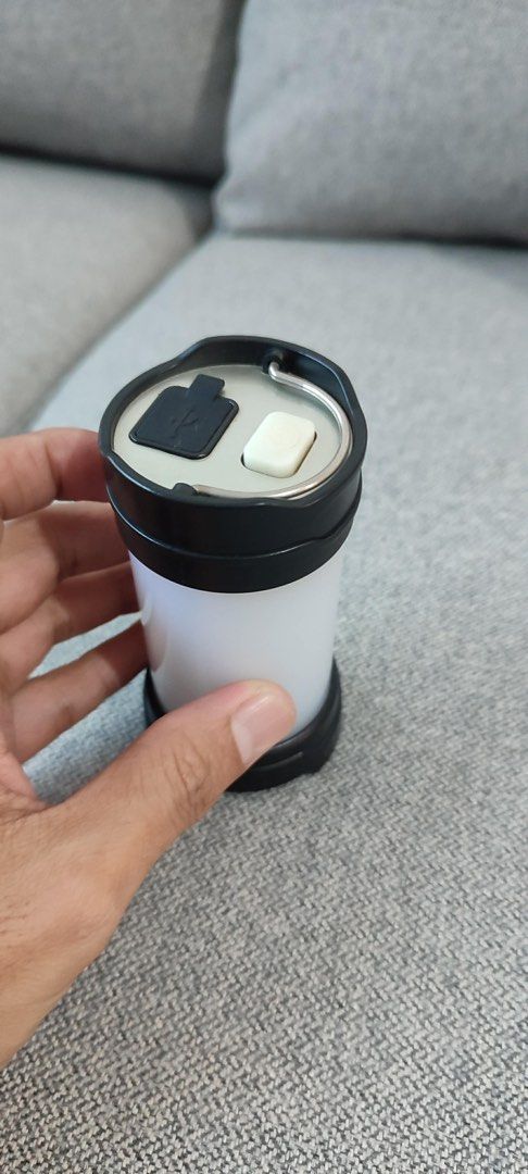 Portable LED Camping Lantern USB Rechargeable (Category: Lighting) located in Manila. Submitted by cheechako (Listing ID 1446937440, Image 3). Description: - Set of 3 portable LED lanterns - Ideal for camping, outdoor adventures, and emergency lighting - USB rechargeable - Multiple light settings, including red light - Compact and easy to carry - 350 Php each - 900 Php for set - unit only, battery not included.