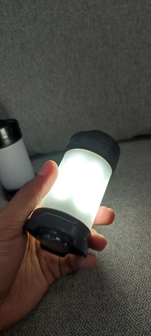 Portable LED Camping Lantern USB Rechargeable (Category: Lighting) located in Manila. Submitted by cheechako (Listing ID 1446937440, Image 2). Description: - Set of 3 portable LED lanterns - Ideal for camping, outdoor adventures, and emergency lighting - USB rechargeable - Multiple light settings, including red light - Compact and easy to carry - 350 Php each - 900 Php for set - unit only, battery not included.