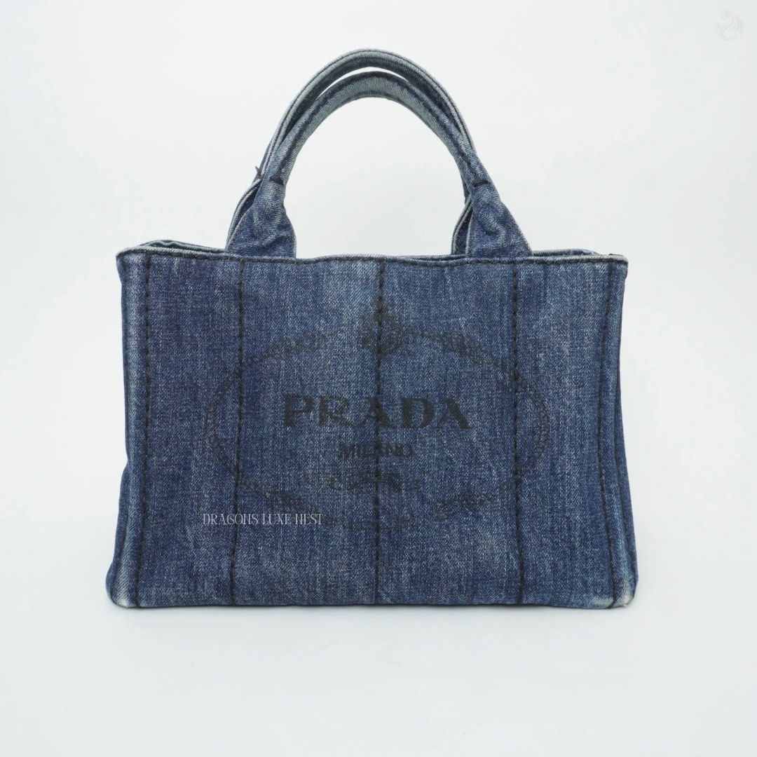 Prada Denim Canapa Tote (Category: Luxury Bags & Wallets) located in Taguig. Submitted by dluxenest (Listing ID 1446950160, Image 2). Description: Last price posted You may follow us on IG : dluxenest FB : Dragons Luxe Nest.
