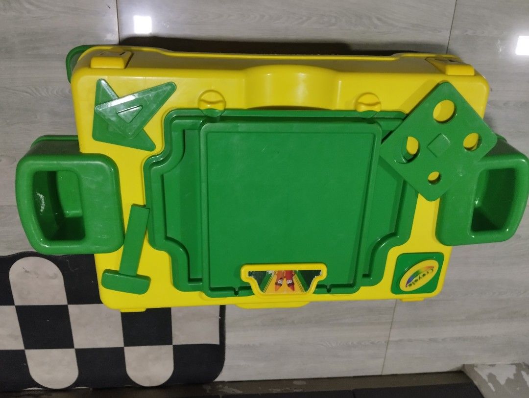 Preloved 2 in 1 Crayola Kids @ Work Build and Draw Activity Table (Category: Educational & Learning Toys) located in Antipolo. Submitted by PickClickShip (Listing ID 1447042018, Image 3). Description: Preloved 2 in 1 Build & Draw Activity Table Educational foldBle US @P1990 - 2 in 1 building blocks table and activity table - comes with building blocks that fit with build block table - blocks are compatible with mega blocks and other building bloc