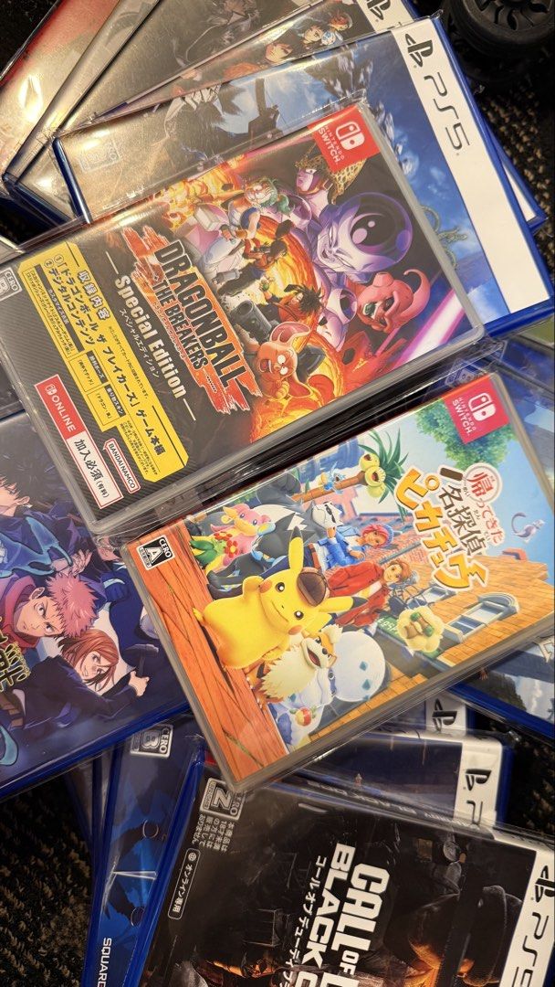 PS5 + PS4 + Nintendo Switch games (Category: PlayStation) located in Pasig City. Submitted by audiexx (Listing ID 1446929681, Image 1). Description: NEW, not been used. From Japan. All are playable in English except for CODs (no subtitles in english), Monark and Soul Hackers. Pm for the price. Open for take all para sa mga reseller, 24 games for 18k. No to low ballers. Can do tktk CO PlayStation 5 (PS5) (SOLD) Wo Long: Fallen Dynasty Eiyuden Chro