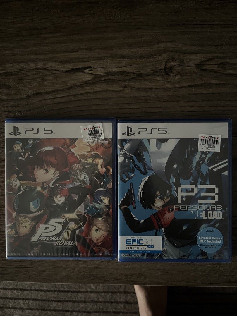 PS5 Games (Category: PlayStation) located in Naga. Submitted by mari.machi (Listing ID 1446924784, Image 1). Description: Persona 3 Reload - 1800 Persona 5 Royal - 1800 All Sealed 3000 if take both .