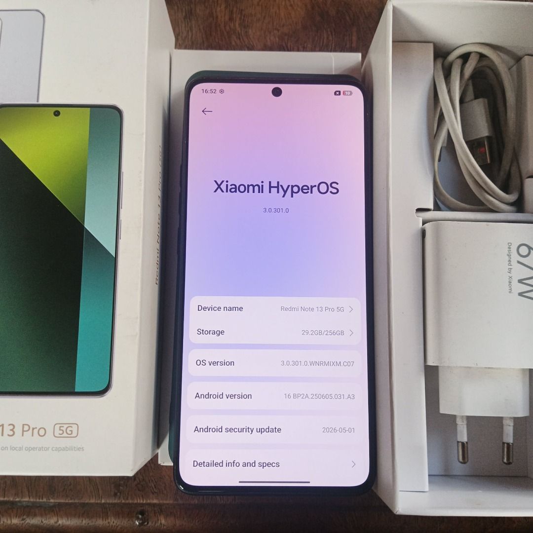 Redmi note 13 pro 5g (Category: Xiaomi) located in Caloocan City. Submitted by red_29 (Listing ID 1447025796, Image 1). Description: REDMI NOTE 13 PRO 5G (12/256gb) PRICE: 9500 SLIGHTLY NEGOO Display: 6.67" 1.5K AMOLED, 120 Hz refresh rate vibrant & smooth visuals Processor: Qualcomm Snapdragon 7s Gen 2 (4 nm) solid performance for apps & games. Battery: 5100 mAh Extras: In-screen fingerprint, 5G support, NFC*, IR blaster, stereo sound. Inclusion