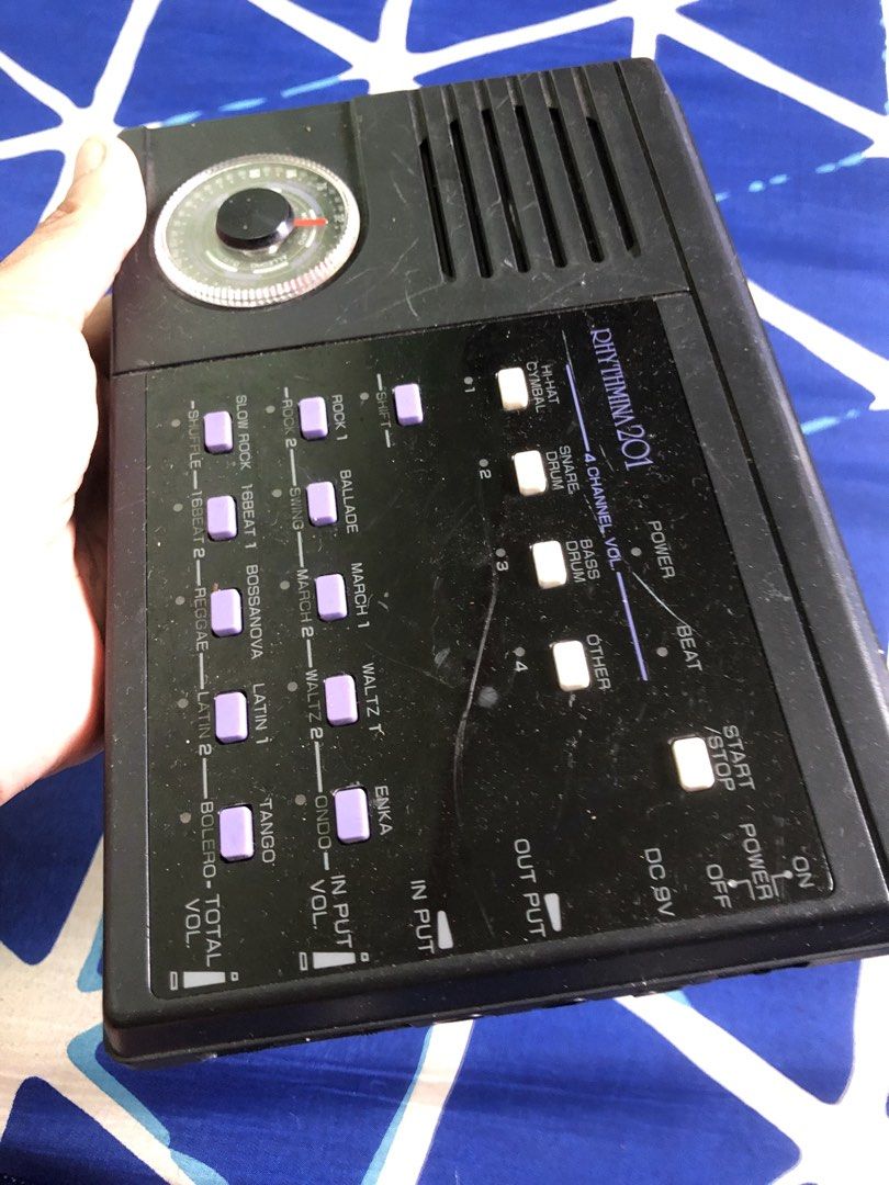Rhythimina 201 portable drumMachine defective (Category: Portable Audio Accessories) located in Quezon City. Submitted by markgolveo (Listing ID 1446940955, Image 3). Description: Rhythimina 201 portable drumMachine defective For parts out repairs With power No sound output.