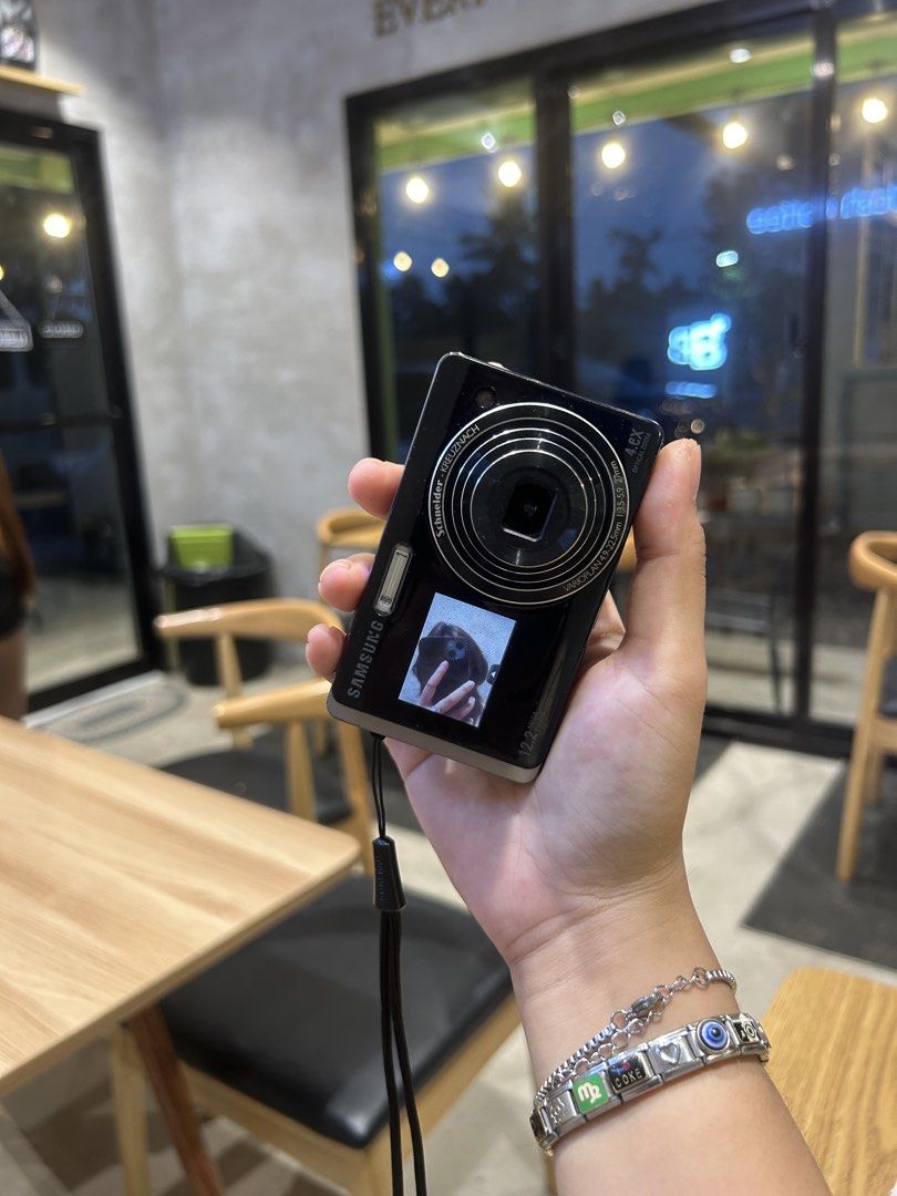 Samsung ST500 digicam digital camera (Category: Cameras) located in Lagonoy. Submitted by nadayojiii (Listing ID 1447032350, Image 2). Description: Samsung ST500✨ NO FUNCTIONAL ISSUES flash working zoom working touch screen✨(has lcd burn but still responsive) has lens dust(visible when zoomed only) DUAL SCREEN✨✨(great for selfies!) SUPERB SHOTS🌅 COMPLETE SET inclusions: unit battery sd card charger strap stickers.
