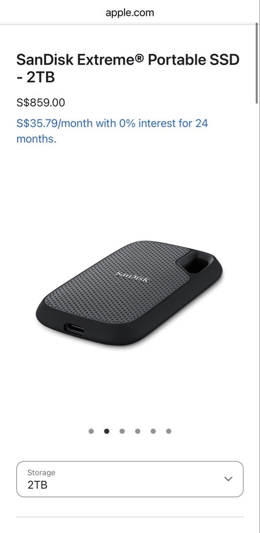 Brand New SanDisk Extreme Portable SSD - 2TB
