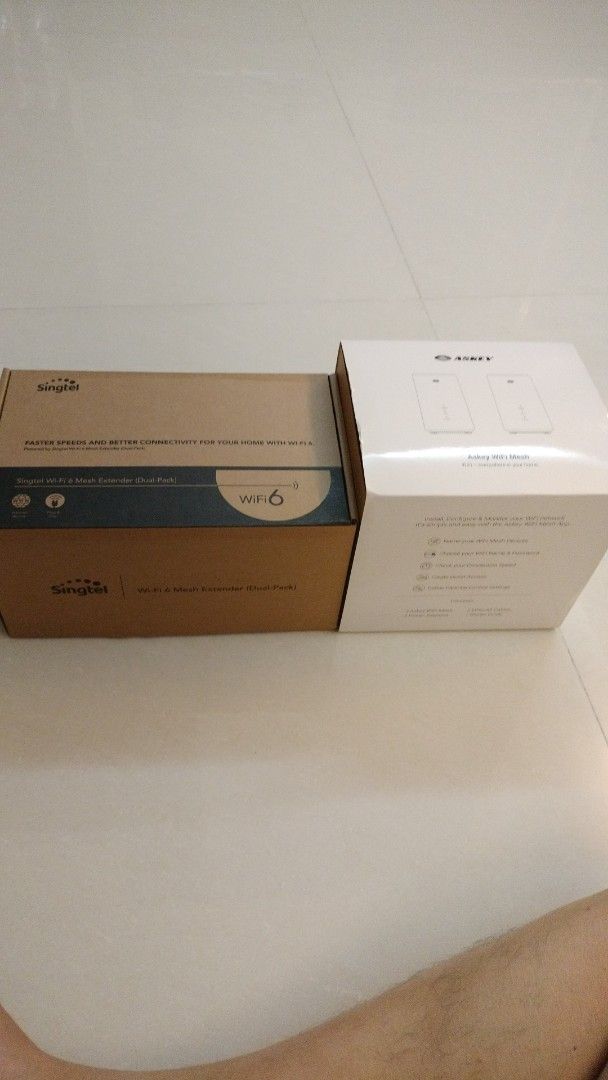 Singtel WiFi 6 Mesh Extender Dual-Pack & Askey WiFi Mesh