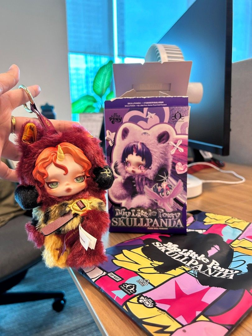 Skullpanda X My Little Pony Series Plush Doll Secret (Category: Toys & Games) located in Kuala Lumpur. Submitted by lizkassim (Listing ID 1446996408, Image 1). Description: - Skullpanda My Little Pony plush toy, the secret version Sunset Shimmer - Includes original box and display mat..