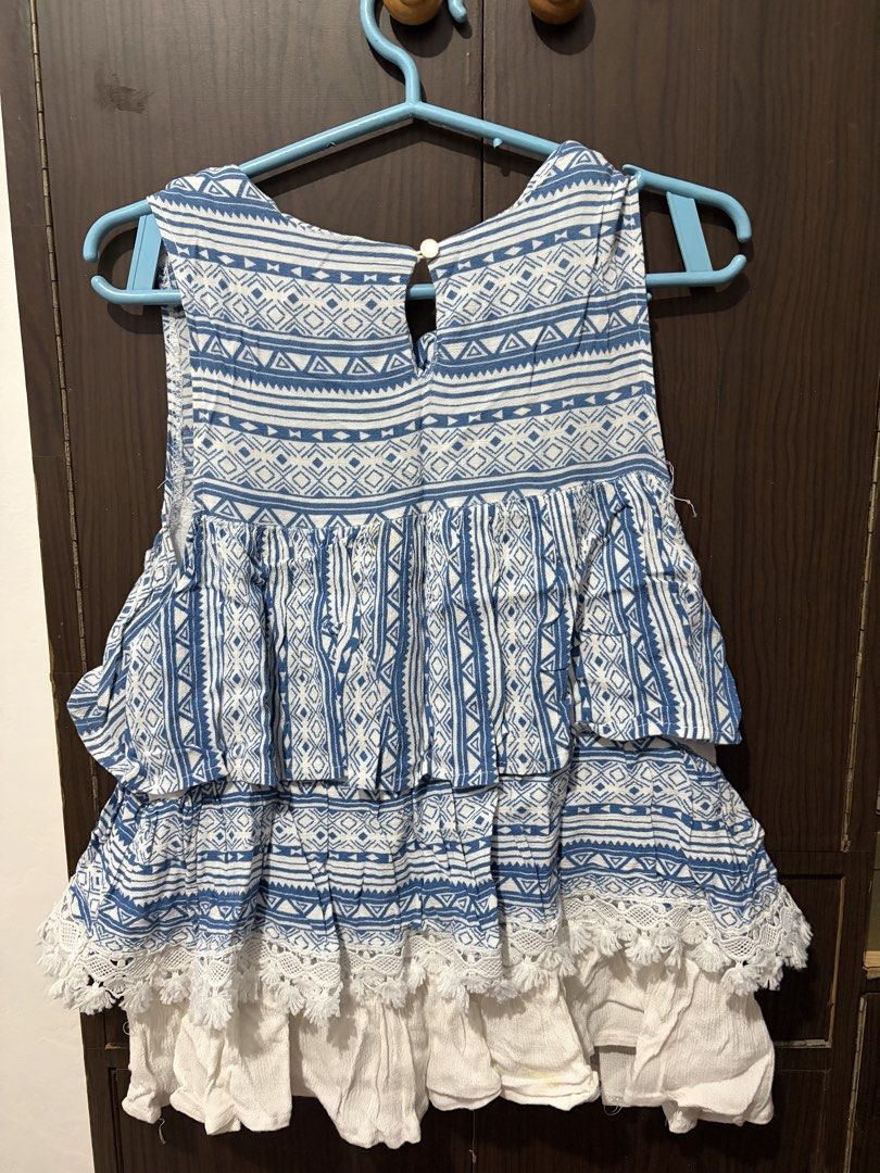 Sleeveless Boho Peplum Beach Top (Category: Sleeveless) located in Taguig. Submitted by won_eeee (Listing ID 1447099811, Image 2). Description: - Size small to medium - Sleeveless - Convenient keyhole closure at the back - Ideal for casual outings or beach vacations.
