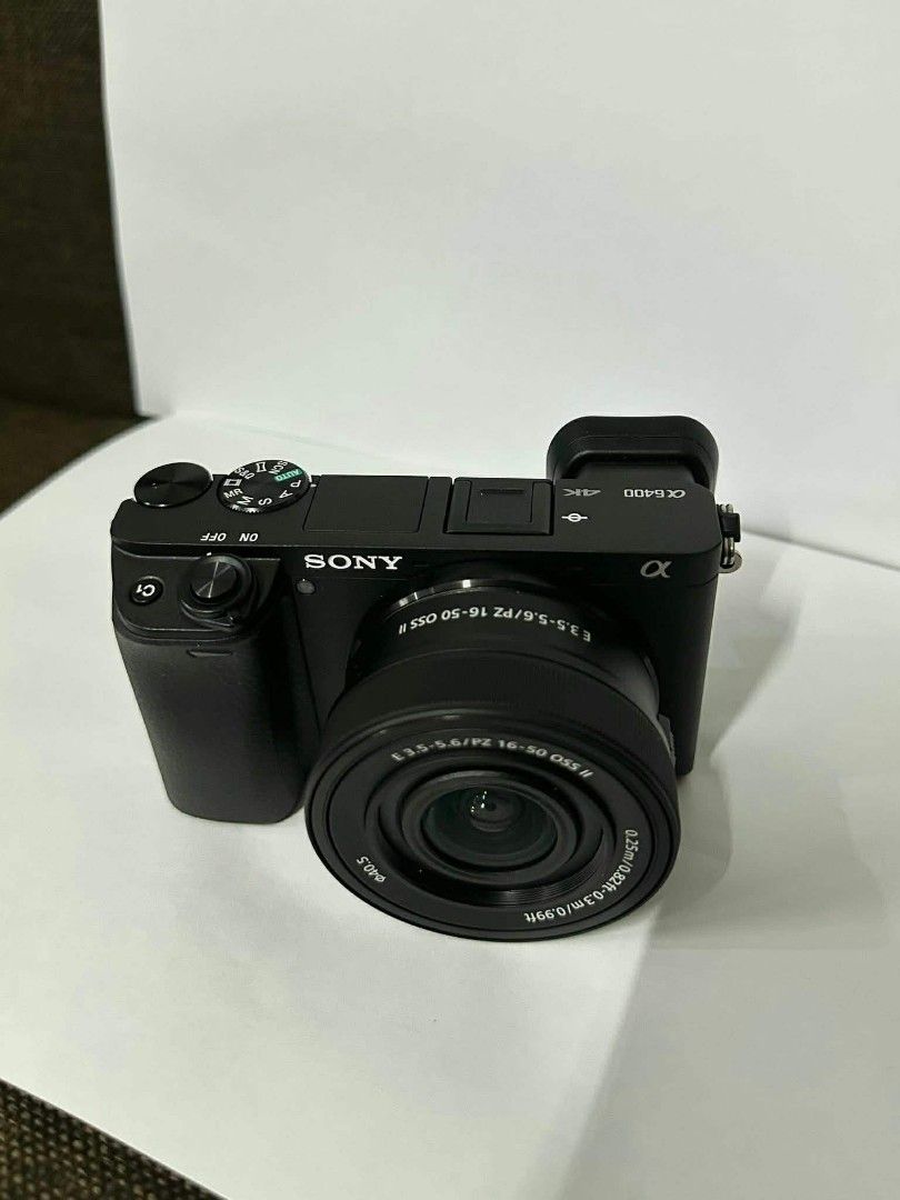 Sony A6400 with SONY accessories (Category: Cameras) located in Baguio. Submitted by be.bestdressed (Listing ID 1446879599, Image 1). Description: - Sony Alpha a6400 camera - Includes kit lens - Comes with Sony grip - Includes Sony bag - Additional Sony carrying case - All items in original boxes - Ideal for content creators and photographers pwede sa maarte low shutter count rfs upgrade camera.