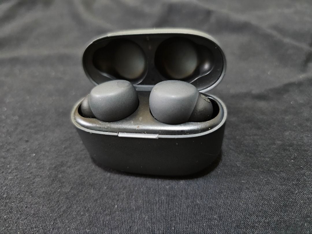 SONY LINKBUDS S MODEL NUMBER WF-LS900N (Category: Earphones) located in Manila. Submitted by yatskiex2026 (Listing ID 1447087432, Image 1). Description: - Sony WF-LS900N wireless earbuds - Color: Black - Includes charging case - Model number visible on charging case as it is no issue.