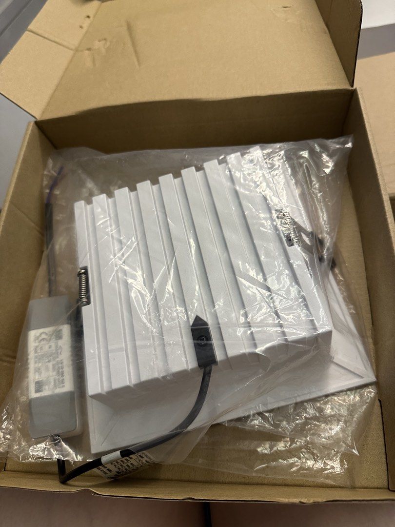 Square LED Ceiling Light Panel with Driver (Category: Lighting) located in Singapore. Submitted by jbunny20 (Listing ID 1447047708, Image 2). Description: - White square LED panel light - Includes EAGLE RISE LED power supply driver - Dimensions: Approx. 17.5cm x 17.5cm - Ideal for ceiling installation - Ready to be wired - Sold as a set - one set $12, two sets $20.