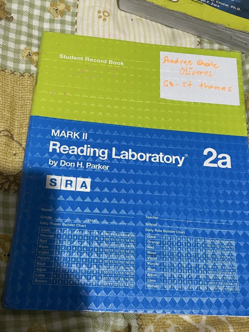 SRA Mark II Reading Laboratory 2a Student Record Book (Category: Textbooks) located in Muntinlupa City. Submitted by wgesez5uji (Listing ID 1446924074, Image 1). Description: may sagot ung ilan pages mga 4pages .