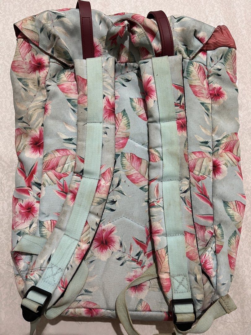 Technopack Floral Backpack (Category: Backpacks) located in Caloocan City. Submitted by ryspace (Listing ID 1447075594, Image 2). Description: - Cool floral print backpack - Classic drawstring and buckle closure - Convenient front pocket for essentials - Comfortable padded shoulder straps - Ideal for school or daily adventures.
