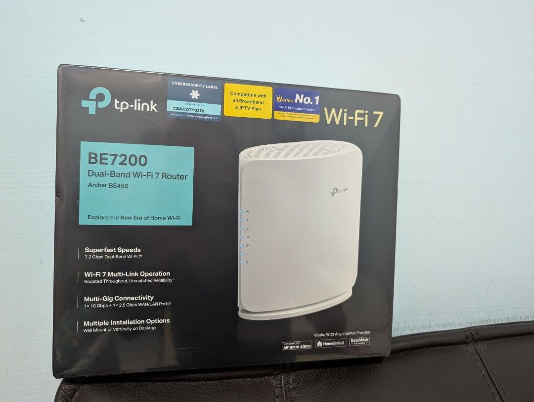 TP-Link BE7200 Dual-Band Wi-Fi 7 Router Archer BE450