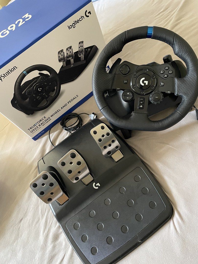 PS5 Logitech Trueforce G923 racing wheel and pedals (Category: Other Accessories) located in Manila. Submitted by trivelle (Listing ID 1446934566, Image 3). Description: Rarely used Upgrading Complete with box and accessories Bought last Feb 22,2026 at datablitz.