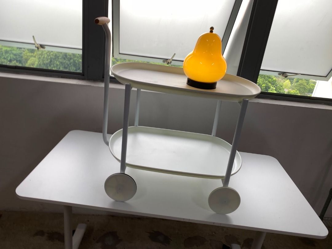 ️TSG65 ️ Creamy White ABS Tray + Metal Rack (64*42*65) Portability Cart ...