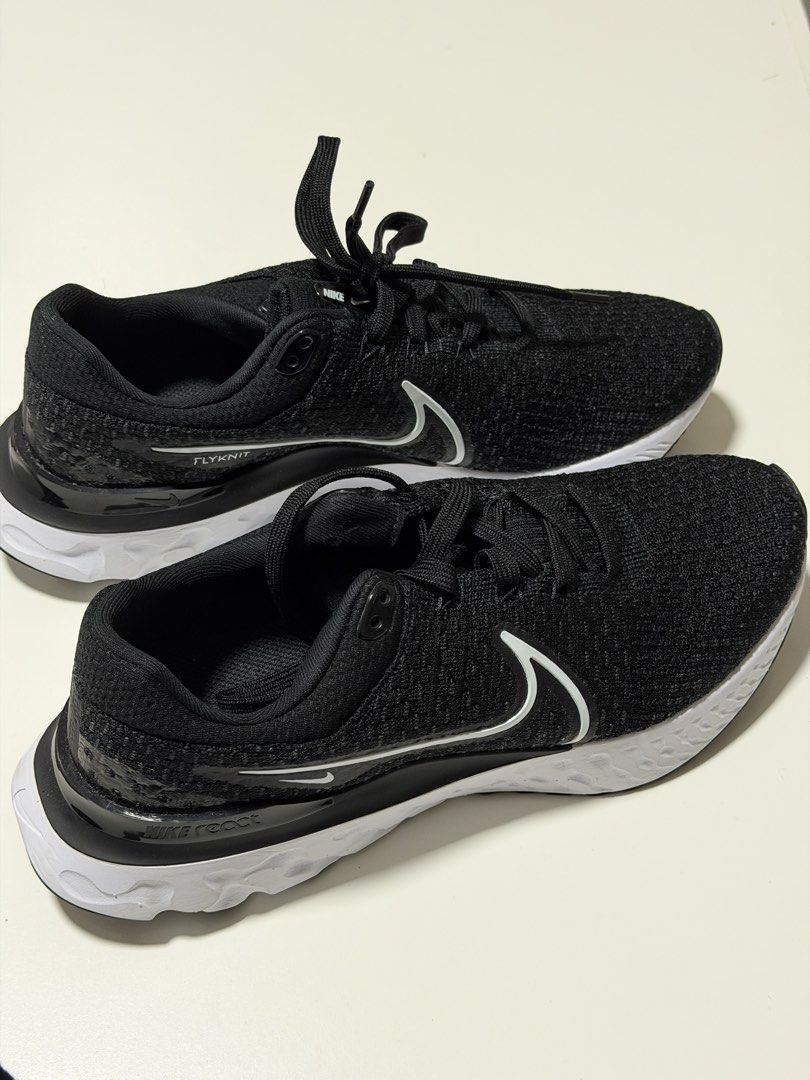 [US10M] Nike React Infinity Run Flyknit 3 (FIRM PRICE) (Category: Sneakers) located in Taguig. Submitted by ishyungshi (Listing ID 1447091359, Image 1). Description: - purchased from NIKE BGC - used TWICE only - no box+receipt (because i thought i would use it and permanently keep it 🥲) - US 10 MENS - black and white colorway rfs: impulse buy/not fit for my foot shape.