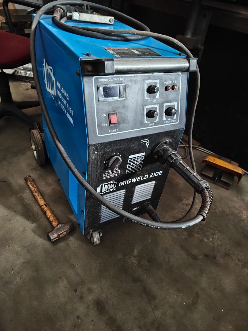 USED MIG Welding Machine (Category: Others) located in Kuala Lumpur. Submitted by sandrallte35741 (Listing ID 1446961555, Image 1). Description: WIM brand DELTA WELDING (M) SDN BHD WIM210E MIG WELDING MACHINE Power Supply : 1-phase (220V/240+/- 15%) Frequency : 50/60Hz Rated Input KVA : 7.1 Open circuit Voltage (V) : 19-44 Welding Voltage (V) : 16-24V Rated Duty cycle (%) : 30 Rated Welding Current (A) : 200 Dimension (HxWxD) : 85x48x80 cm Wire d