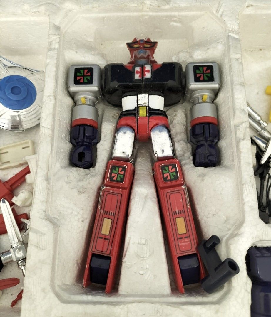 Ultra RARE Vintage 1979 - Popy Bandai - DX Mirai Gattai Daltanious Set – Sekai no Chogokin (Made in Japan), Super Alloy Die Cast Metal Parts, BIB, many parts (Category: Toys & Games) located in Shah Alam. Submitted by asamboy88 (Listing ID 1446938776, Image 3). Description: VERY RARE Vintage 1979 - Popy Bandai - DX Mirai Gattai Daltanious Set – Sekai no Chogokin (Made in Japan), Super Alloy Die Cast Metal Parts, BIB, many parts Click video below 