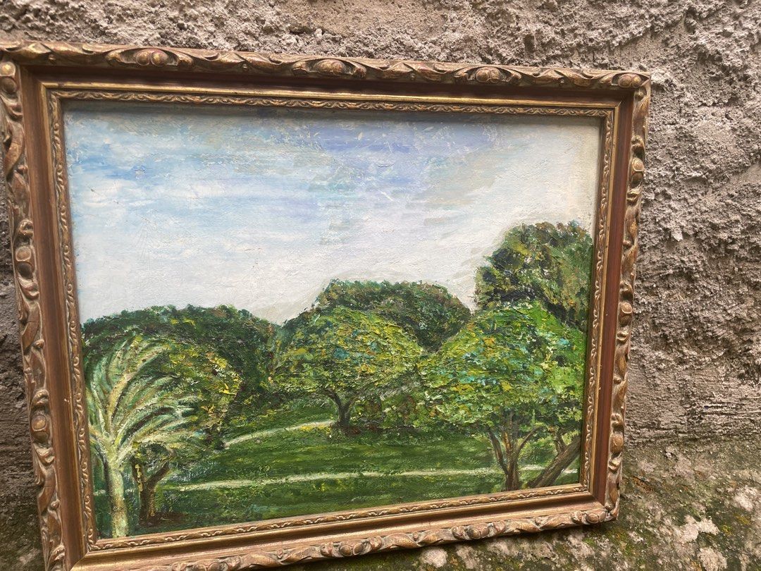 Vintage Framed Oil Paintings - Beach and Garden Scenes, Hobbies & Toys ...
