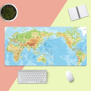 世界地圖山脈海洋鍵盤滑鼠墊world map topographic map relief map geography 地理mousepad keyboard pad