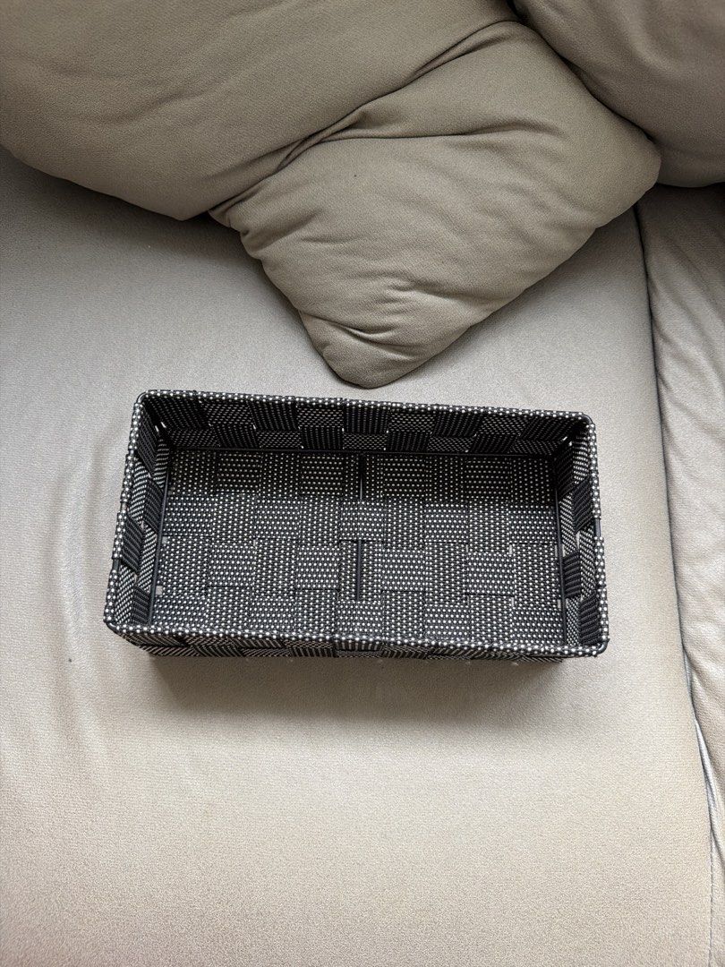 Woven Rectangular Storage Basket Organizer497379429571645441