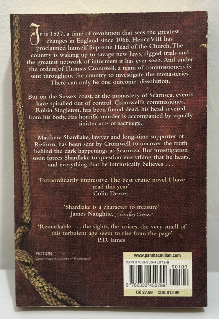 3 Books: C.J. Sansom, Katie Fforde (x2) (Category: Storybooks) located in Los Banos. Submitted by tres_borsmal (Listing ID 1448824540, Image 2). Description: - Bundle of 3 books - Includes 'Dissolution' by C.J. Sansom (Historical Fiction) - Includes 'A Secret Garden' by Katie Fforde (Contemporary Romance) - Includes 'Paradise Fields' by Katie Fforde (Contemporary Romance) - Great for fans of historical fiction and contemporary romance.