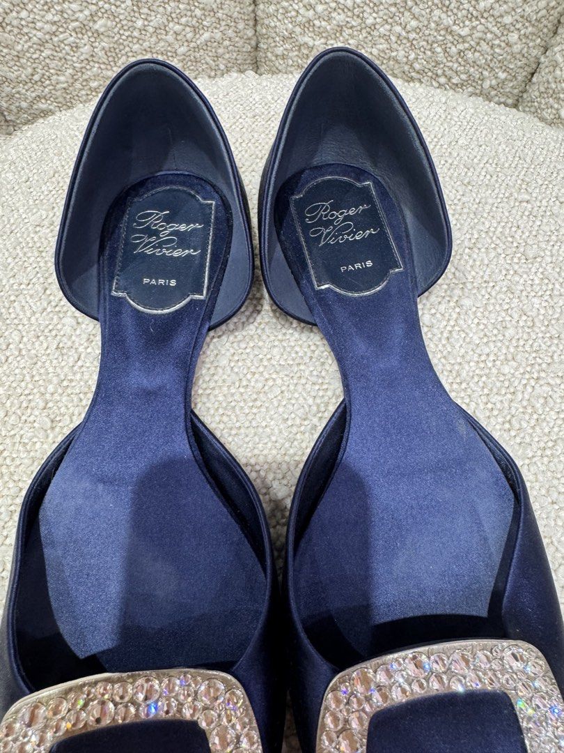 二手Roger Vivier Dorsay Sexy Choc 水鑽底鞋36.5size, 名牌, 鞋及波鞋