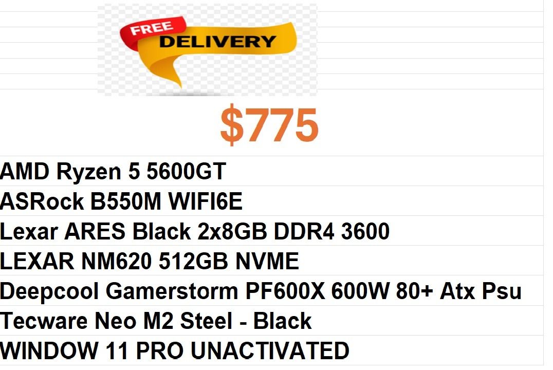 AMD Ryzen 5 5600GT Gaming PC