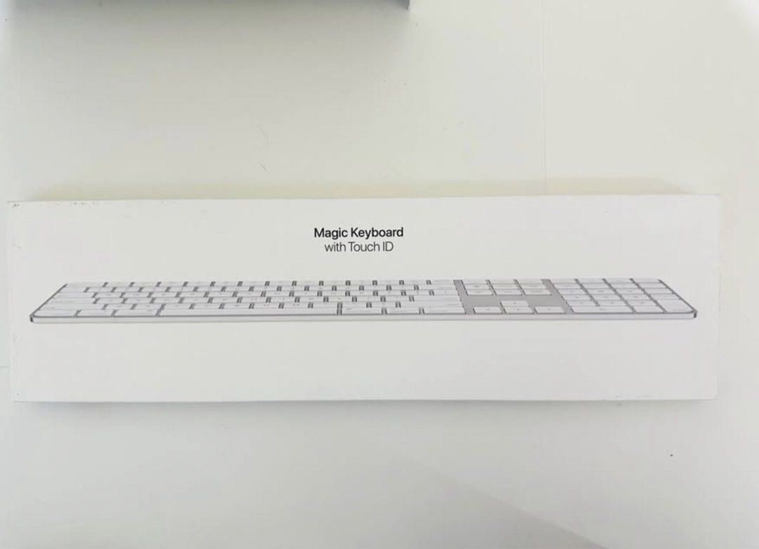 Apple Magic Keyboard with Numeric Keypad & Touch ID (Category: Computer Keyboard) located in Antipolo. Submitted by KwinsClowset (Listing ID 1448870233, Image 1). Description: Color White Brand New and sealed RFS: Preferred Black Keyboard Pick Up: Near DLSU Taft .
