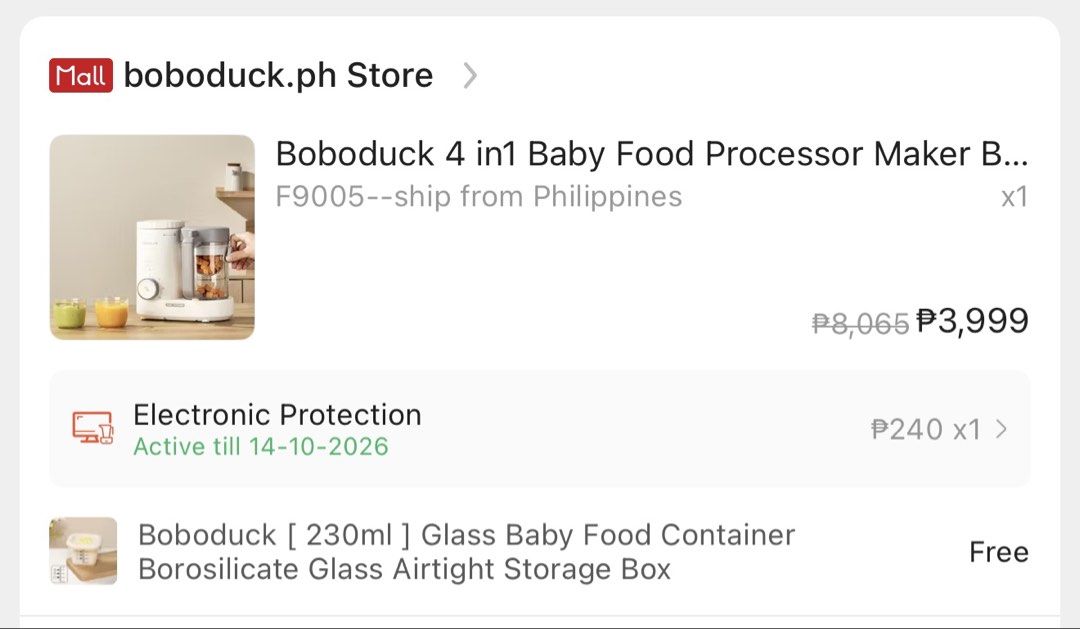 Baby Food Processor (Category: Weaning & Toddler Feeding) located in Manila. Submitted by hulyanaa (Listing ID 1448792534, Image 3). Description: WITH BOX AND FREE GIFT Highlights • Multi-functional 4 in 1 appliance - blender, steamer, defroster, and heater. • Steam and cook in a cup and directly stir after steaming, save time and ensure health. • Patent reversible steam basket makes the food more evenly heated. - After the food is steamed, just 