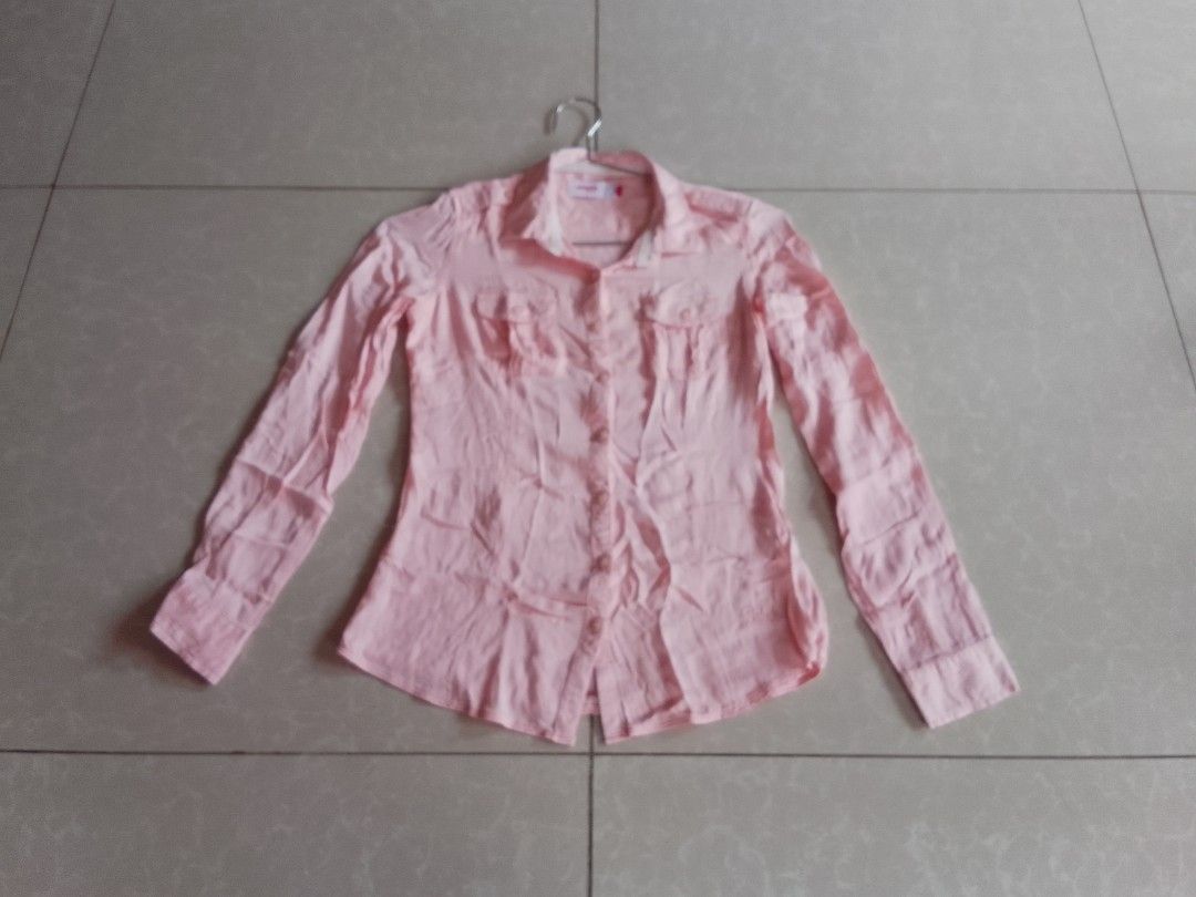 BOBSON Pink Blouse (Category: Longsleeves) located in Davao. Submitted by declutter-ecothings (Listing ID 1448729571, Image 2). Description: In good condition. In long sleeve pink top. Best worn in any occasions. Fit Small. No issue.