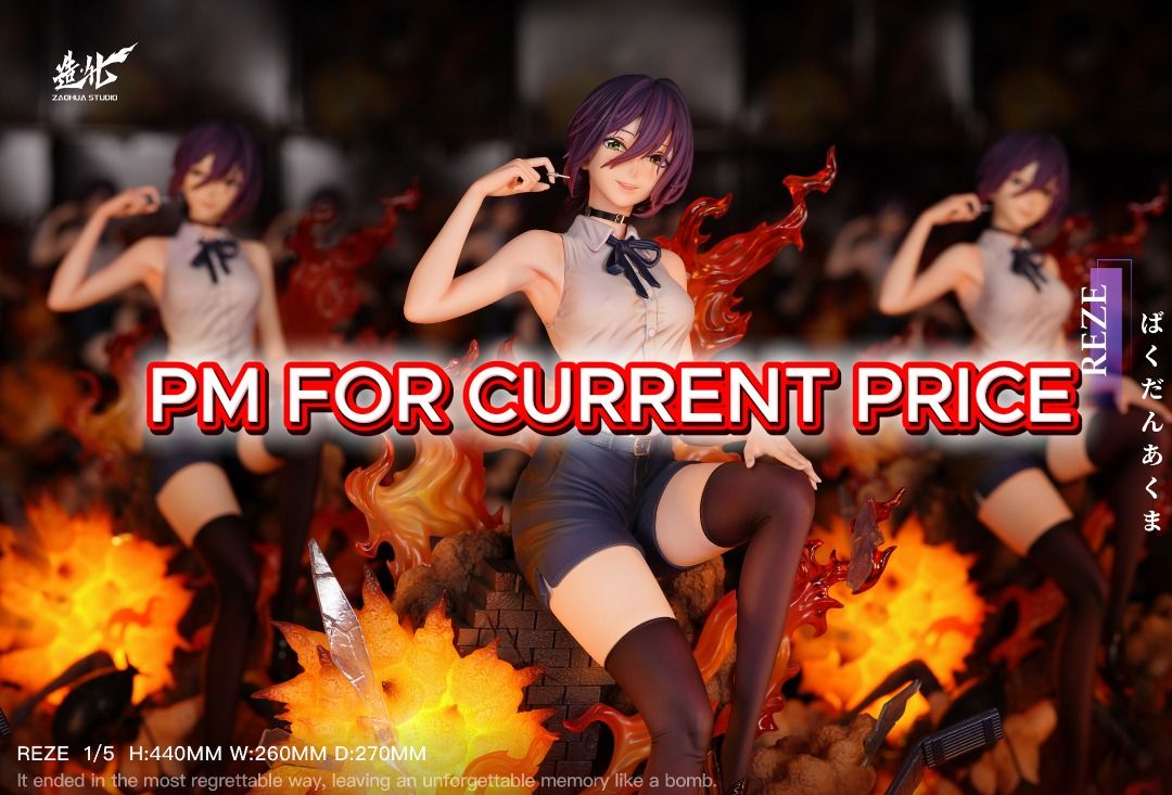 Chainsaw Man | Reze | Zao Hua Studio | 【FREE Shipping - READY TO SHIP】GK Figurine | GK Figure | GK Statue | Anime Resin Collectible | Anime Resin Collectable | Wall Art Decor | Portrait (Category: Toys & Games) located in Kuala Lumpur. Submitted by OtakuKraftSs (Listing ID 1448779862, Image 1). Description: 【𝐏𝐑𝐎𝐃𝐔𝐂𝐓 𝐈𝐍𝐅𝐎𝐑𝐌𝐀𝐓𝐈𝐎𝐍】 Estimated release: READY TO SHIP Produced by: Zao Hua Studio Price: $10 (Deposit), $10 (Full) Scale: 