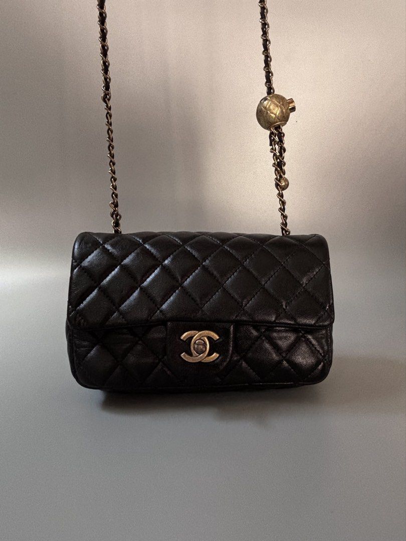 Chanel Rectangular Mini Flap Sling Bag (Category: Luxury Bags & Wallets) located in Santa Cruz. Submitted by devbook1 (Listing ID 1448772523, Image 2). Description: Chanel Rectangular Mini Flap Bag Excellent Condition Sign of usage *may konting crack sa loob and kita sa last pic, still presentable pa din 🥰.