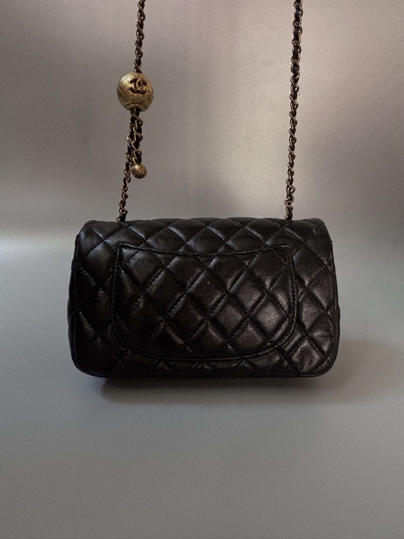 Chanel Rectangular Mini Flap Sling Bag (Category: Luxury Bags & Wallets) located in Santa Cruz. Submitted by devbook1 (Listing ID 1448772523, Image 3). Description: Chanel Rectangular Mini Flap Bag Excellent Condition Sign of usage *may konting crack sa loob and kita sa last pic, still presentable pa din 🥰.