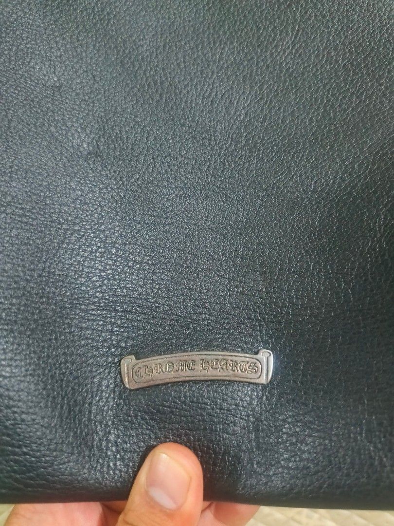 Chrome hearts tote bag (Category: Announcements) located in Cagayan de Oro. Submitted by jamesb2854 (Listing ID 1448867114, Image 2). Description: Chrome Hearts tote bag, likely the Double Handle model, crafted from black leather..