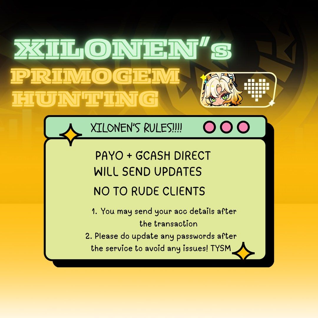 ‼️Genshin Impact Pilot Service (Category: In-Game Products) located in Iloilo. Submitted by rouinz (Listing ID 1448881057, Image 2). Description: mop: gcash PAYO (pay as you order) expect it will take a while to finish so please i won’t accept any rushed services. THANK YOU💋💋 avail na kau, to survive college 😭 dm dm dm me! photos owned and edited by me.