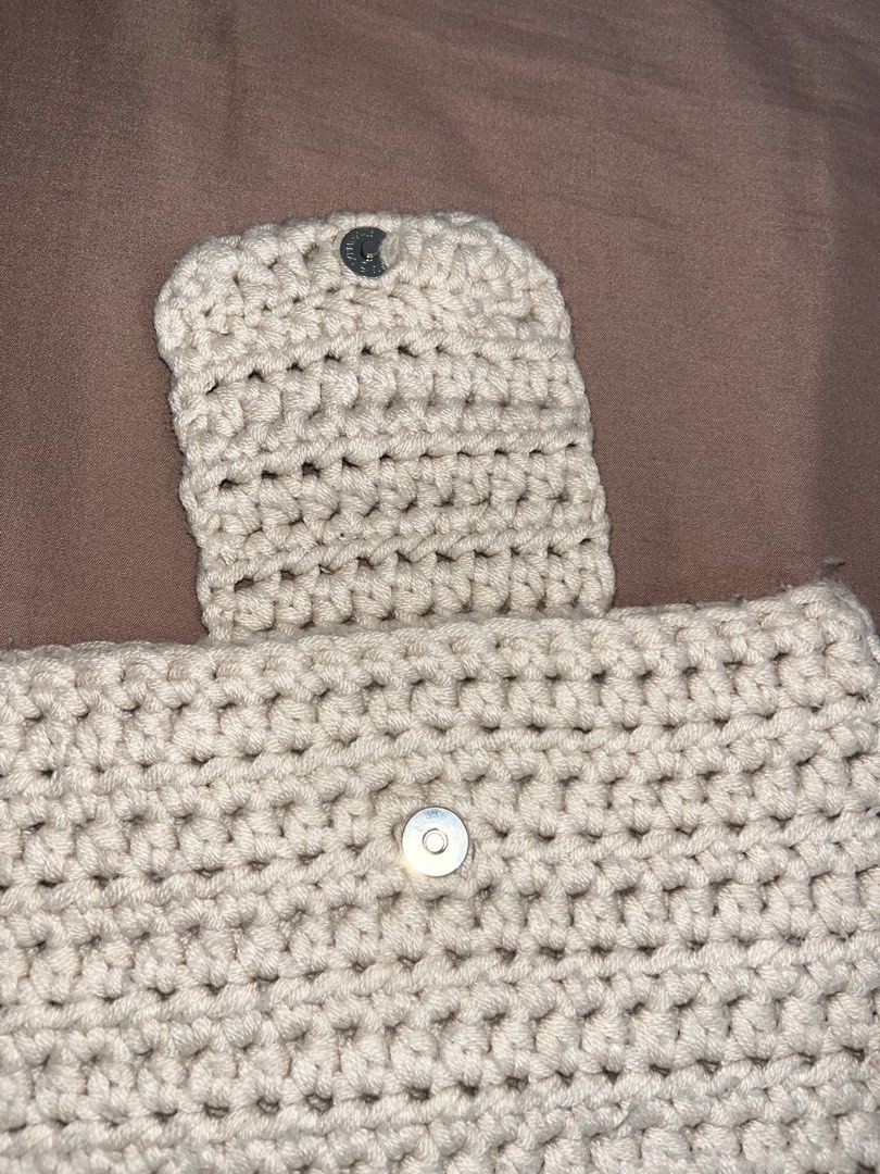 Crochet Book Sleeve (Category: Cases & Sleeves) located in Rizal. Submitted by xfrln (Listing ID 1448763898, Image 2). Description: - Crochet book sleeve with magnetic closure - Fits most standard sized books - Fabric is stretchable - Used as iPad air 5 protective sleeve (iPad size is 10.9”).